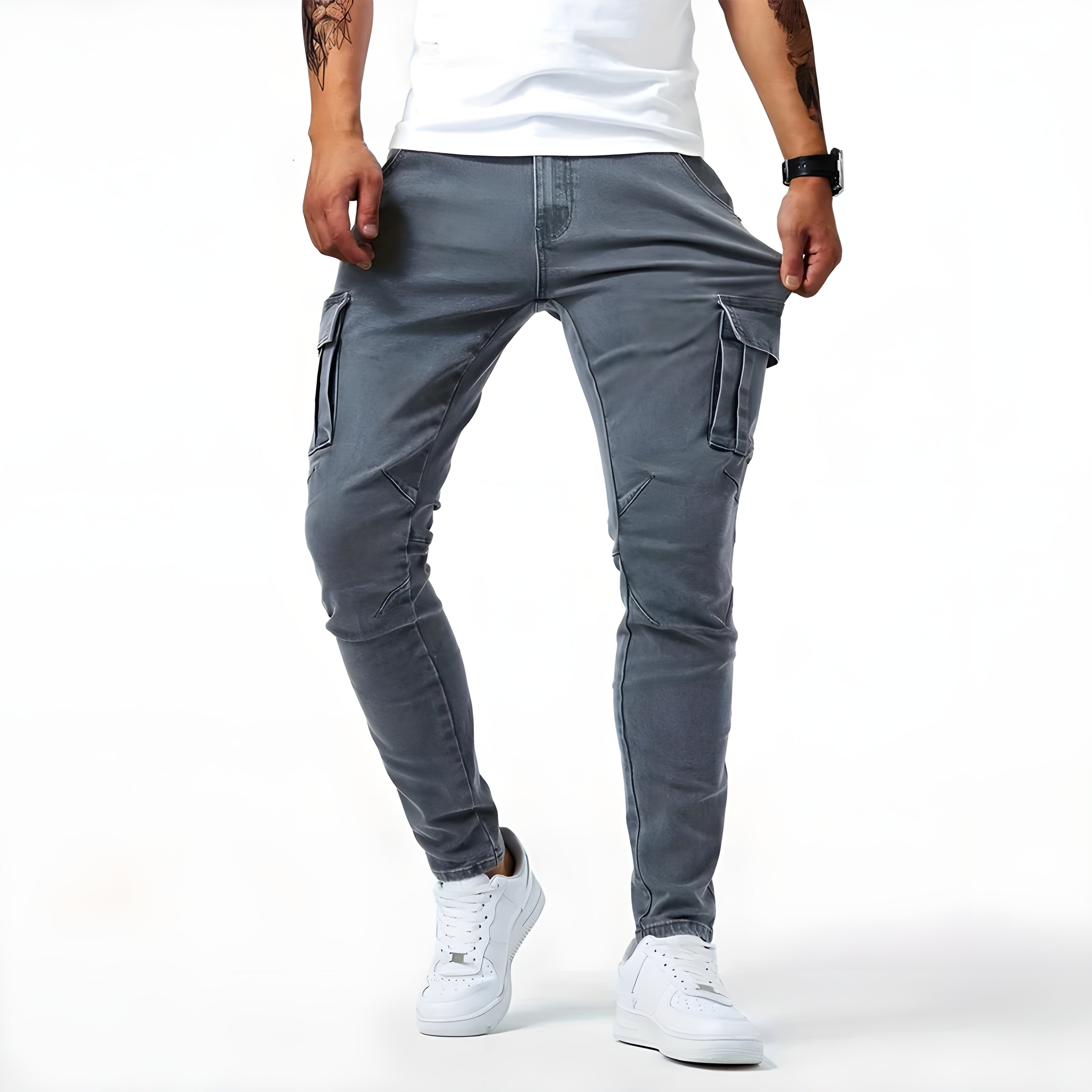 Deryn™ Stretch-Denim Cargo-housut