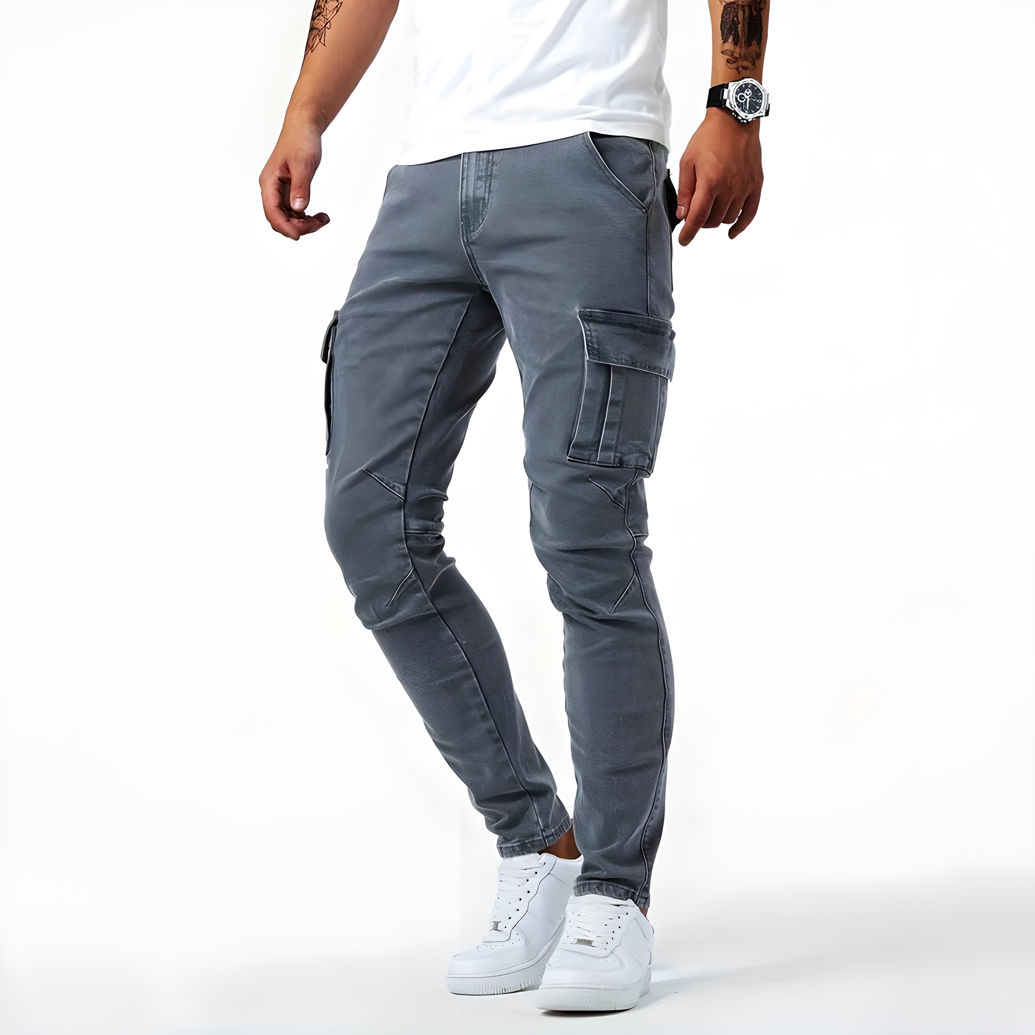 Deryn™ Stretch-Denim Cargo-housut