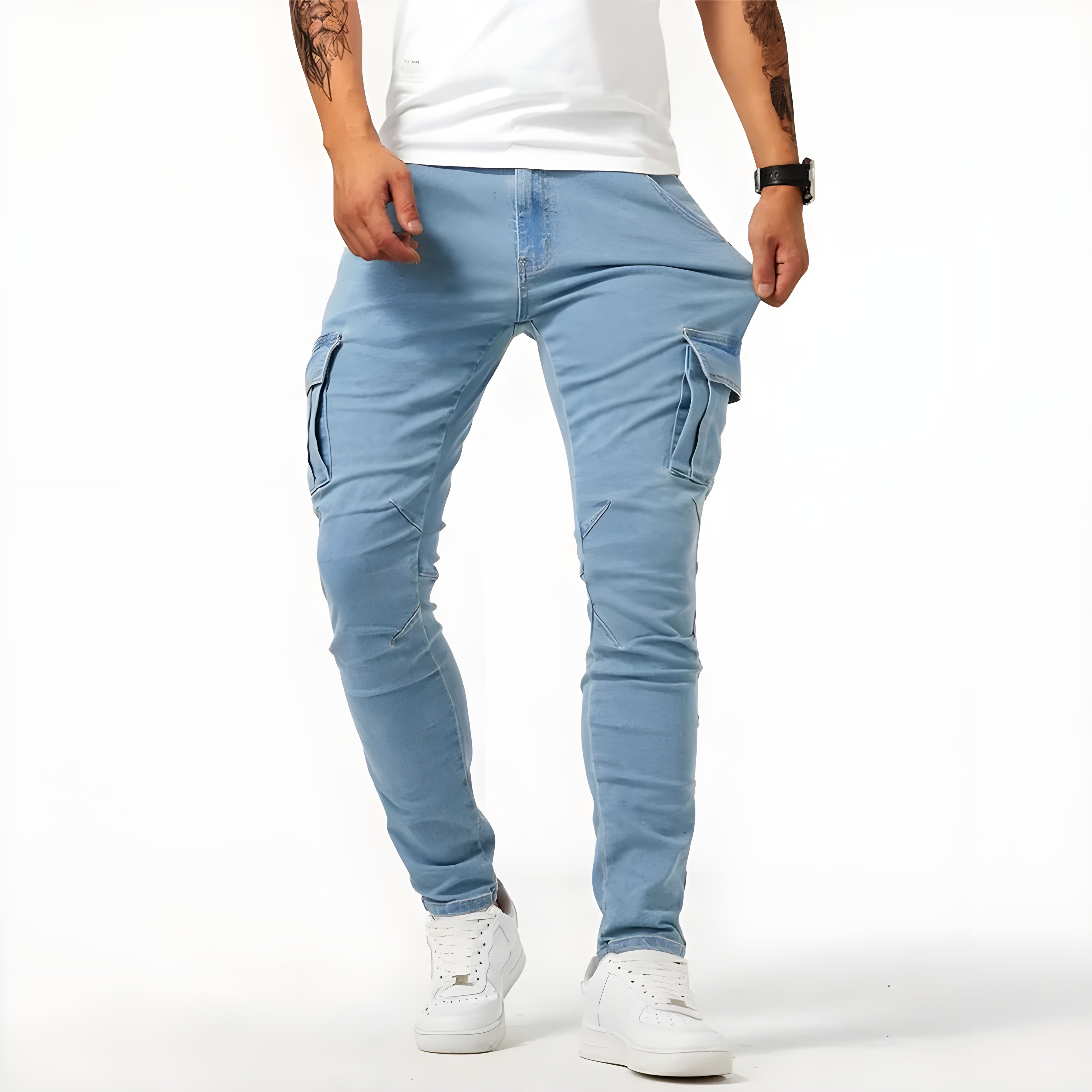 Deryn™ Stretch-Denim Cargo-housut